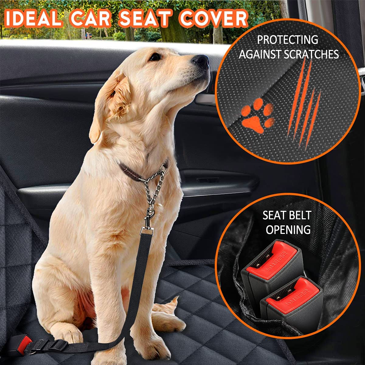 Pooch's VIP Lounge: The Ultimate Doggo Drip-Resistant Throne for Your Chariot, Complete with Non-Slip Adventures and Room for Fido's Fancy Armrest!