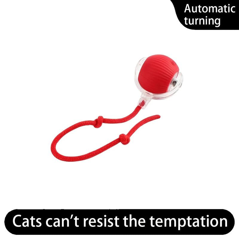 Unleash the Fun with Our USB Rechargeable Interactive Cat Toy Ball! 🐾🎉 Durable, Striped, and Perfect for Playtime!