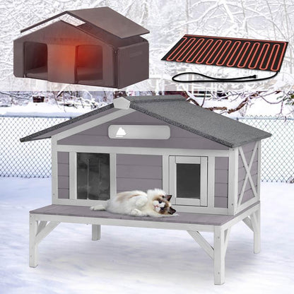 Keep Your Feline Friends Cozy This Winter! ❄️🐾 Discover the Aivituvin Heated Cat House - Perfect for Outdoor Cats & Strays! 🏠❤️ #CatLovers #WinterWarmth