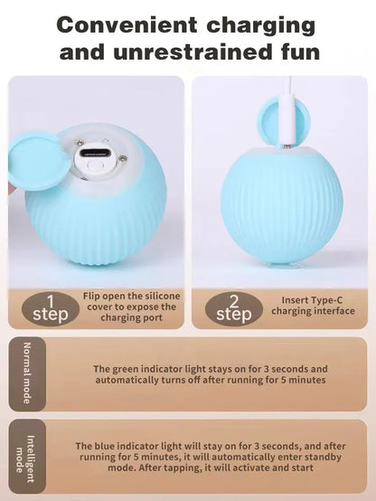 Exciting Electric Cat Ball Toy - Automatic Rotating Interactive Fun for Your Feline Friend!