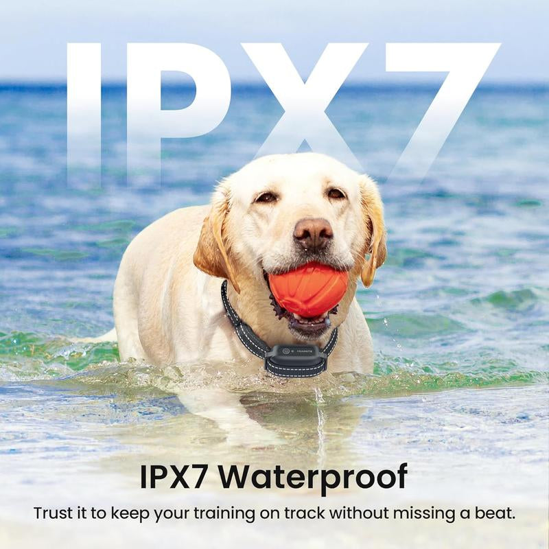 Heapets Anti-Tugging Dog Training Collar with Remote Control - Effortless Leash Training for Dogs of All Sizes, 1600FT Range, Safe Static, Beep & Vibration Modes, Rechargeable & Waterproof