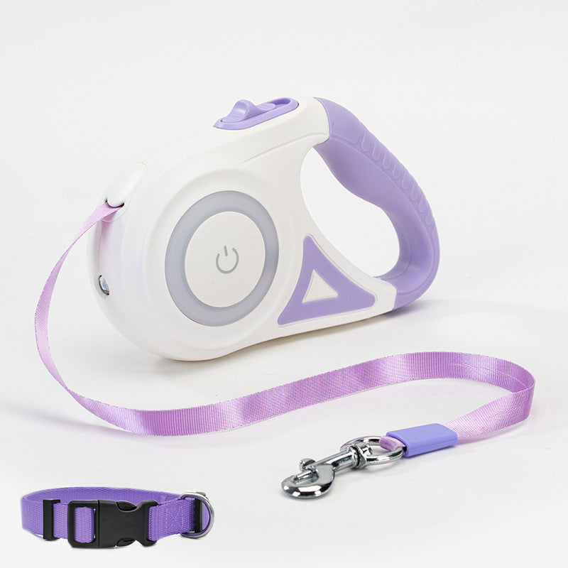 Elevate Your Dog Walks with the Retractable Dog Leash and Collar Set - Perfect for Small to Medium Pets!