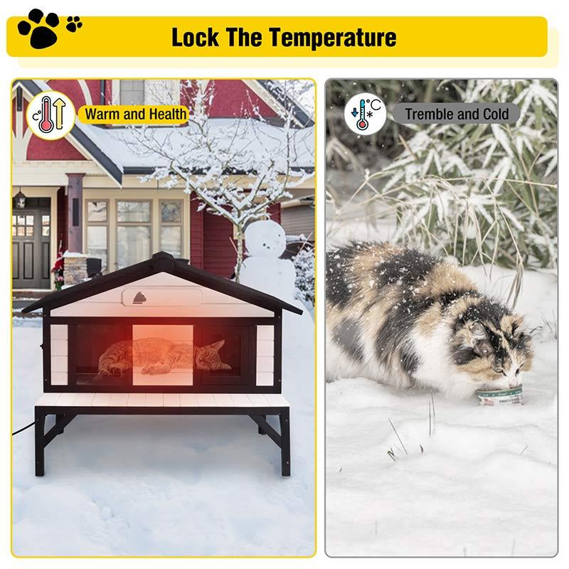 Keep Your Feline Friends Cozy This Winter! ❄️🐾 Discover the Aivituvin Heated Cat House - Perfect for Outdoor Cats & Strays! 🏠❤️ #CatLovers #WinterWarmth