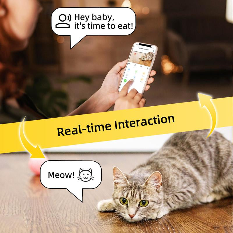Paw Buddy Smart Automatic Cat Feeder with 2K Camera - Stay Connected with Your Pet Anytime, Anywhere!
