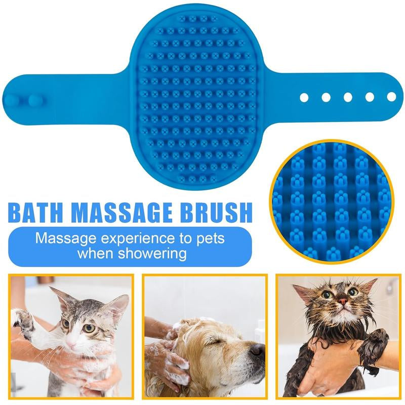 Ultimate Dog Bath Brush & Grooming Kit - Complete Shedding Solution for Dogs, Cats & Rabbits with Massage Tool for a Stress-Free Grooming Experience