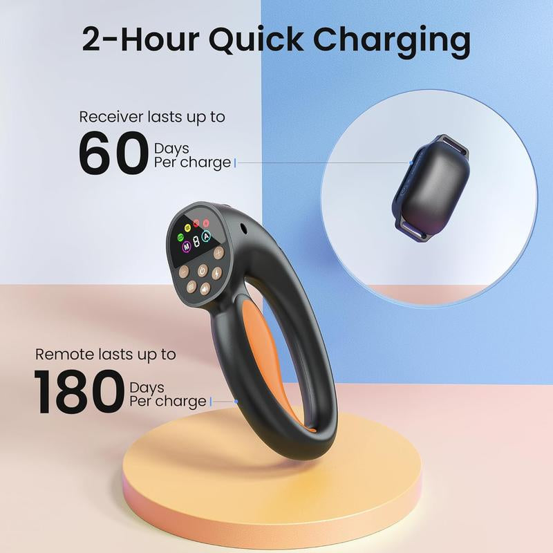 Heapets Anti-Tugging Dog Training Collar with Remote Control - Effortless Leash Training for Dogs of All Sizes, 1600FT Range, Safe Static, Beep & Vibration Modes, Rechargeable & Waterproof