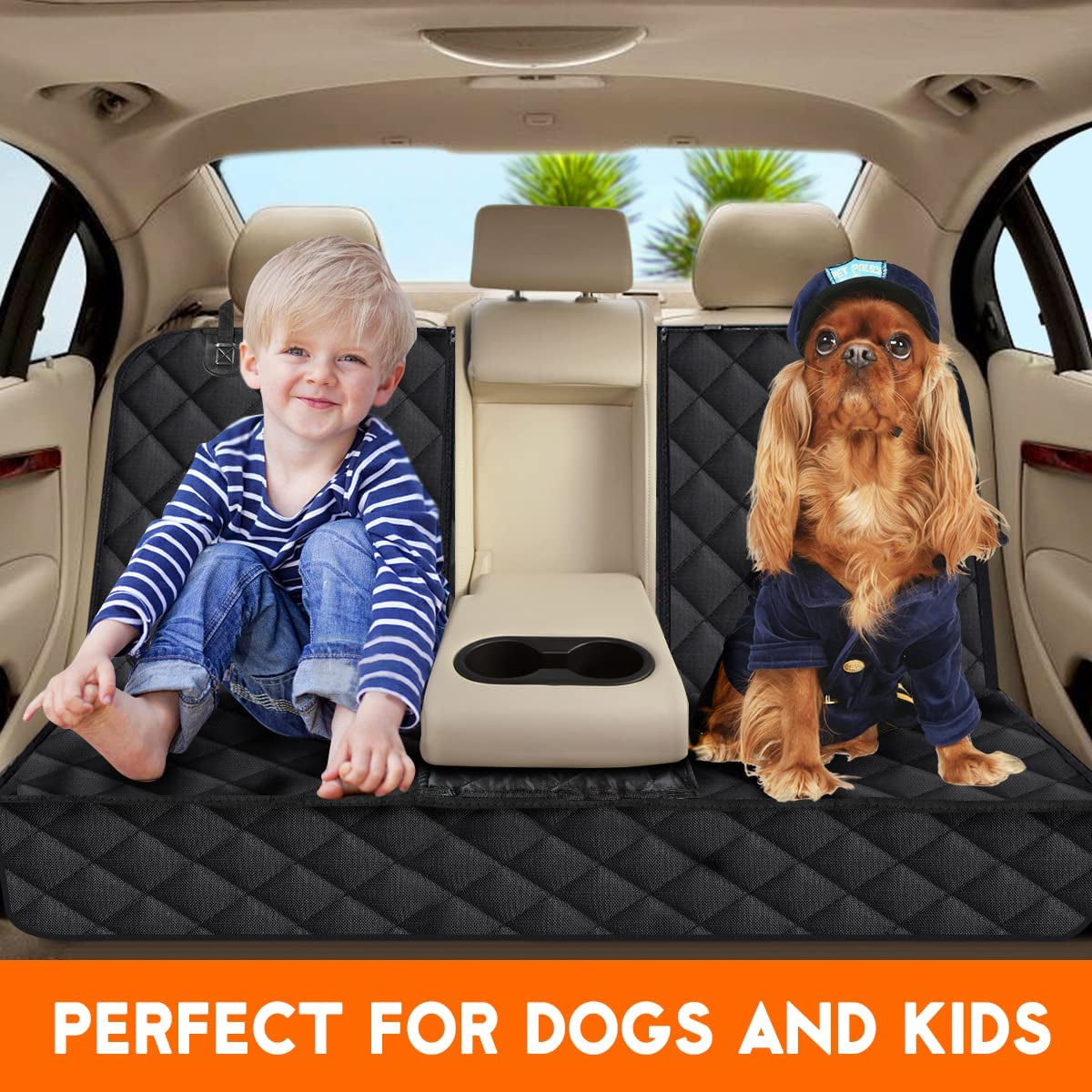 Pooch's VIP Lounge: The Ultimate Doggo Drip-Resistant Throne for Your Chariot, Complete with Non-Slip Adventures and Room for Fido's Fancy Armrest!