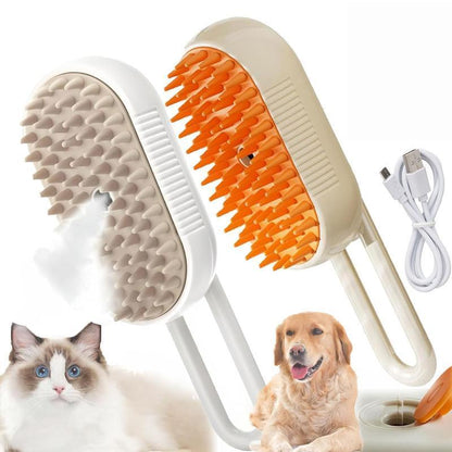 Revolutionary 3-in-1 Pet Steam Brush: Effortlessly Remove Pet Hair with Advanced Vapor Technology for Cats and Dogs