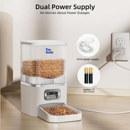 Paw Buddy Smart Automatic Cat Feeder with 2K Camera - Stay Connected with Your Pet Anytime, Anywhere!