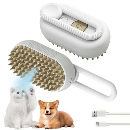 Revolutionary 3-in-1 Pet Steam Brush: Effortlessly Remove Pet Hair with Advanced Vapor Technology for Cats and Dogs