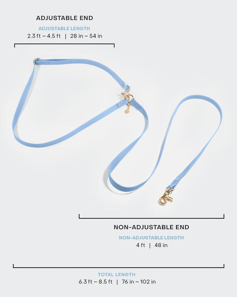 4-in-1 Convertible Hands-Free Dog Leash, 8.5 Feet Long, 5/8 Inch Wide