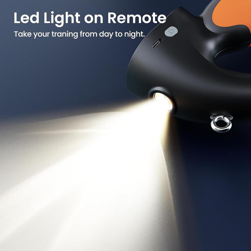 Heapets Anti-Tugging Dog Training Collar with Remote Control - Effortless Leash Training for Dogs of All Sizes, 1600FT Range, Safe Static, Beep & Vibration Modes, Rechargeable & Waterproof