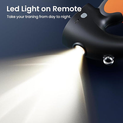 Heapets Anti-Tugging Dog Training Collar with Remote Control - Effortless Leash Training for Dogs of All Sizes, 1600FT Range, Safe Static, Beep & Vibration Modes, Rechargeable & Waterproof