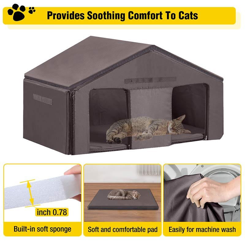 Keep Your Feline Friends Cozy This Winter! ❄️🐾 Discover the Aivituvin Heated Cat House - Perfect for Outdoor Cats & Strays! 🏠❤️ #CatLovers #WinterWarmth