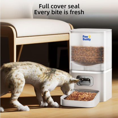 Paw Buddy Smart Automatic Cat Feeder with 2K Camera - Stay Connected with Your Pet Anytime, Anywhere!
