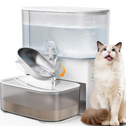 Revolutionary ACYFAMILY Wireless Smart Cat Water Fountain - Stainless Steel, 3.5L Capacity, Quiet Operation & Hassle-Free Hydration for Your Furry Friends!