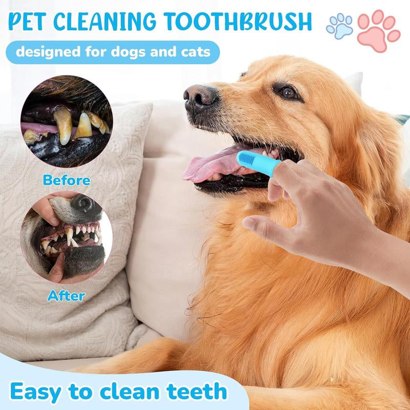 Ultimate Dog Bath Brush & Grooming Kit - Complete Shedding Solution for Dogs, Cats & Rabbits with Massage Tool for a Stress-Free Grooming Experience