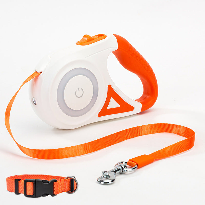 Elevate Your Dog Walks with the Retractable Dog Leash and Collar Set - Perfect for Small to Medium Pets!