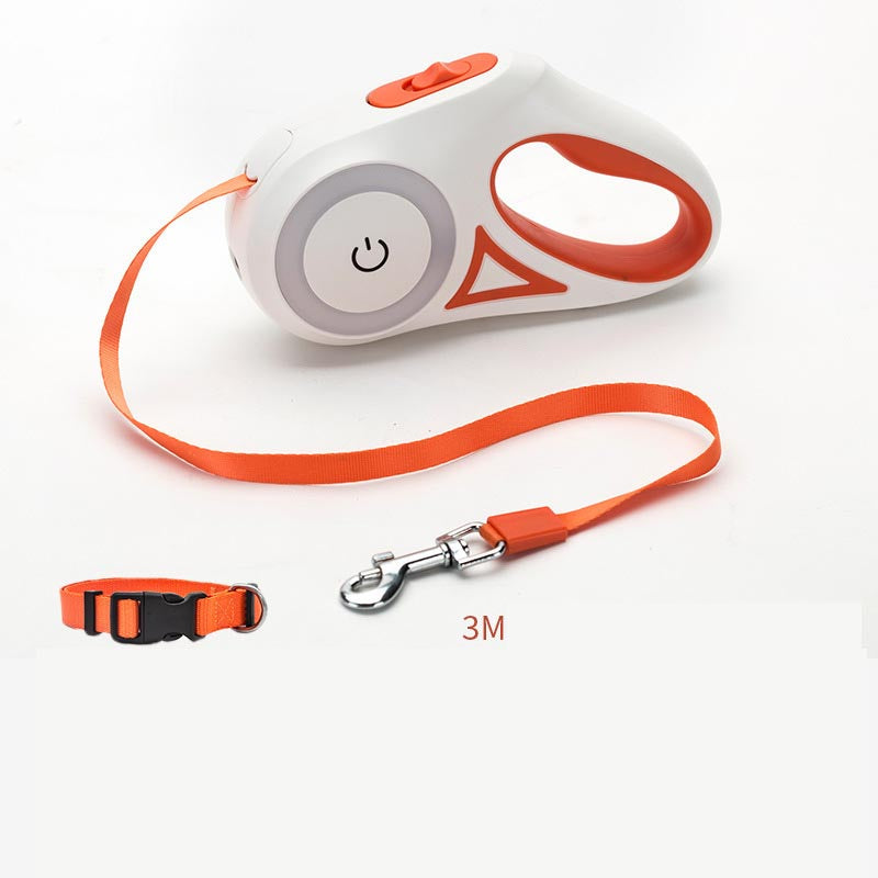 Elevate Your Dog Walks with the Retractable Dog Leash and Collar Set - Perfect for Small to Medium Pets!
