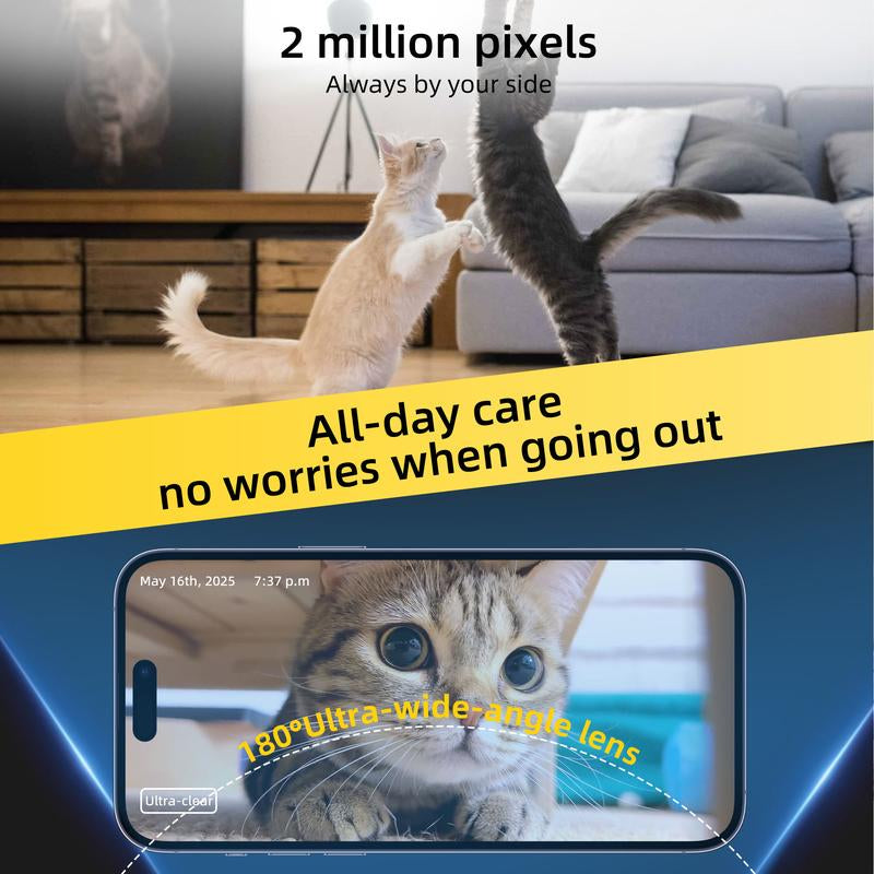 Paw Buddy Smart Automatic Cat Feeder with 2K Camera - Stay Connected with Your Pet Anytime, Anywhere!