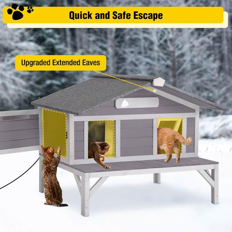 Keep Your Feline Friends Cozy This Winter! ❄️🐾 Discover the Aivituvin Heated Cat House - Perfect for Outdoor Cats & Strays! 🏠❤️ #CatLovers #WinterWarmth