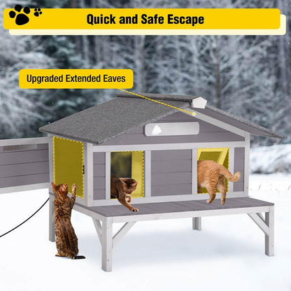 Keep Your Feline Friends Cozy This Winter! ❄️🐾 Discover the Aivituvin Heated Cat House - Perfect for Outdoor Cats & Strays! 🏠❤️ #CatLovers #WinterWarmth