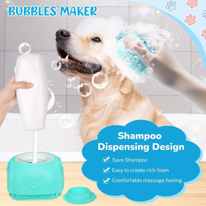 Ultimate Dog Bath Brush & Grooming Kit - Complete Shedding Solution for Dogs, Cats & Rabbits with Massage Tool for a Stress-Free Grooming Experience