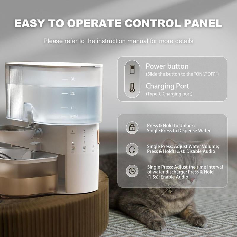 Revolutionary ACYFAMILY Wireless Smart Cat Water Fountain - Stainless Steel, 3.5L Capacity, Quiet Operation & Hassle-Free Hydration for Your Furry Friends!