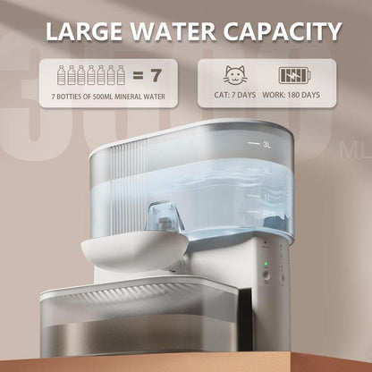 Revolutionary ACYFAMILY Wireless Smart Cat Water Fountain - Stainless Steel, 3.5L Capacity, Quiet Operation & Hassle-Free Hydration for Your Furry Friends!