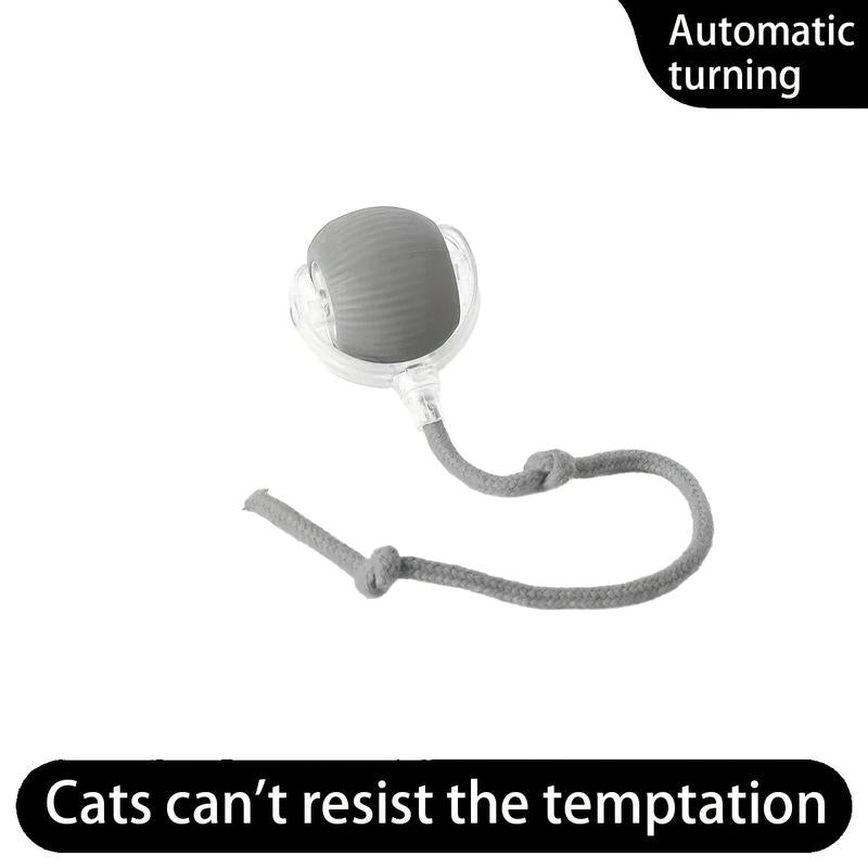 Unleash the Fun with Our USB Rechargeable Interactive Cat Toy Ball! 🐾🎉 Durable, Striped, and Perfect for Playtime!